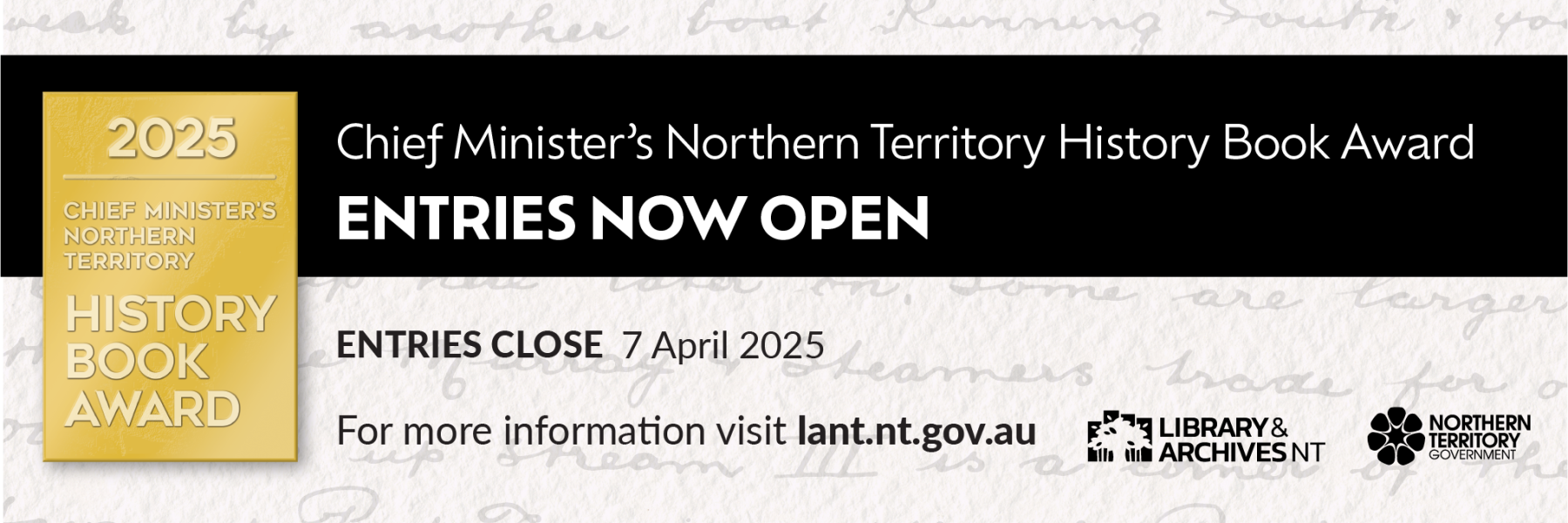 2025 Chief Minister's NT History Book Awards Postcard