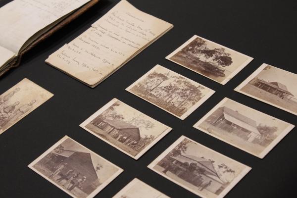 Photographs and notebook from the 1864-67 Escape Cliffs expedition, donated by John Bates