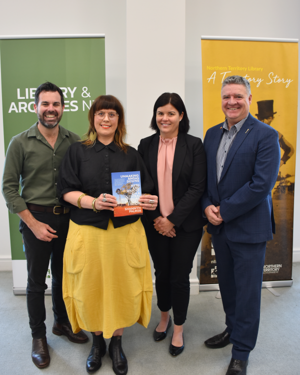 Pictured (L-R): Minister Chansey Paech, Shannyn Palmer, Chief Minister Natasha Fyles, Speaker of the Legislative Assembly Mark Monaghan.