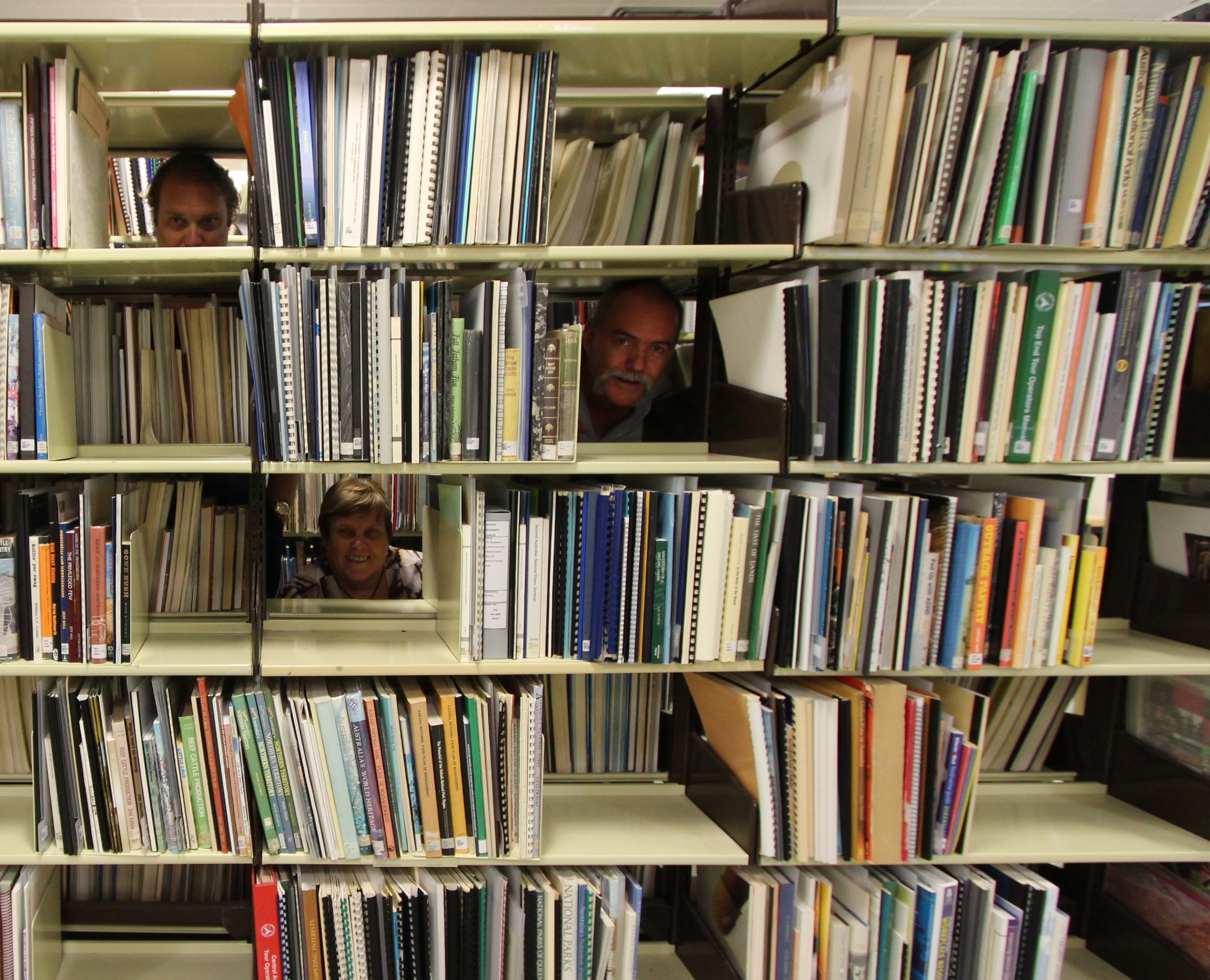 Librarians in the shelves 