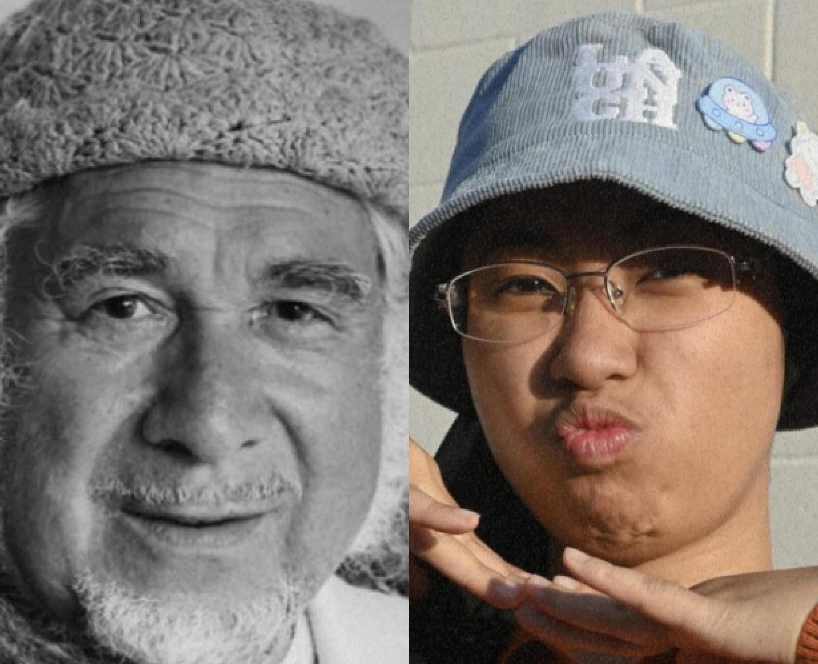 Headshots of two authors side-by-side