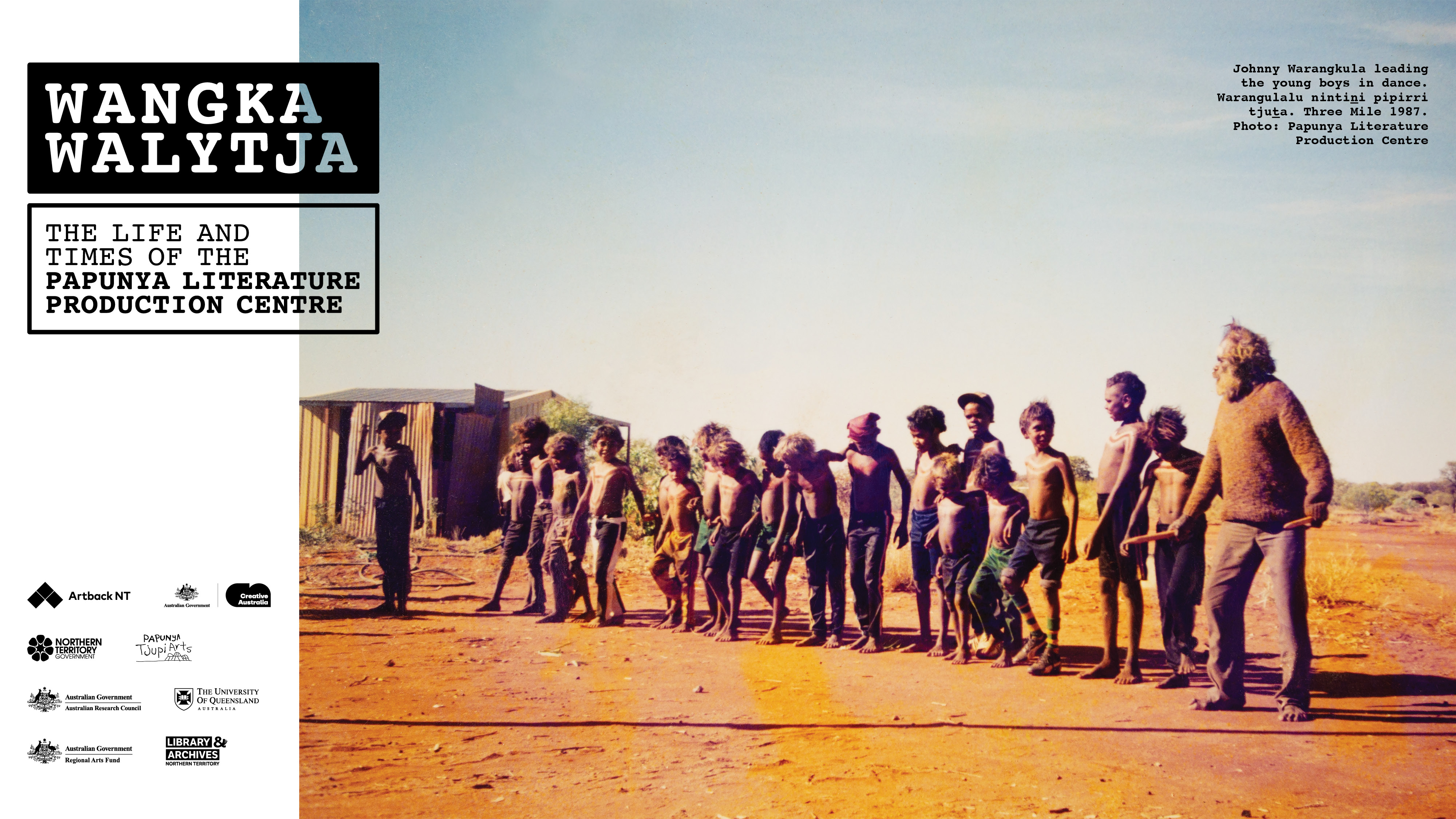 Promotional graphic for Wangka Walytja Exhibition