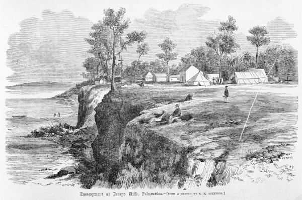 Encampment at Escape Cliffs, 1865