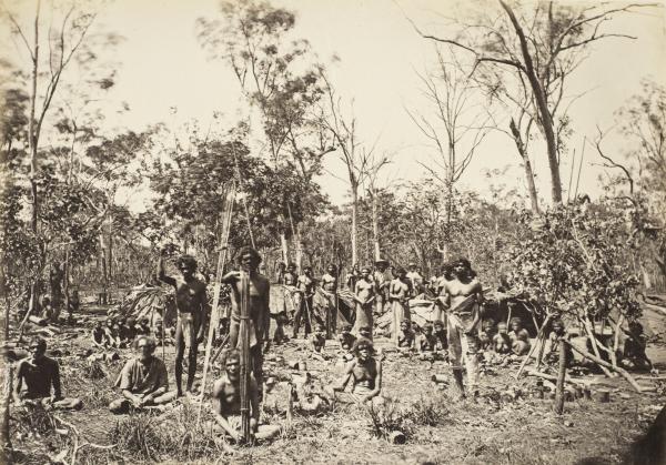 Aboriginal Camp at Palmerston, 1874