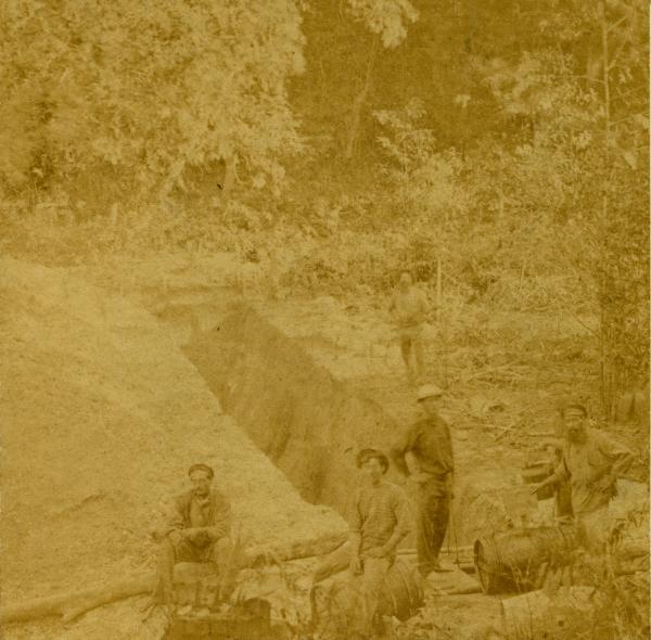 Doctor's Gully cutting for water, 1869