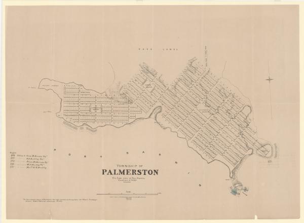 Plan of the Township of Palmerston on east side of Port Darwin, Hundred of Bagot. 1870