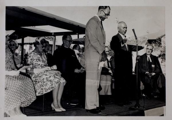 Ryugo Fujita at the opening of the Darwin Memorial Uniting Church in 1960.